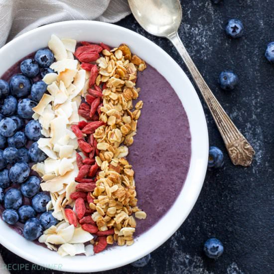 Blueberry Power Smoothie Bowl