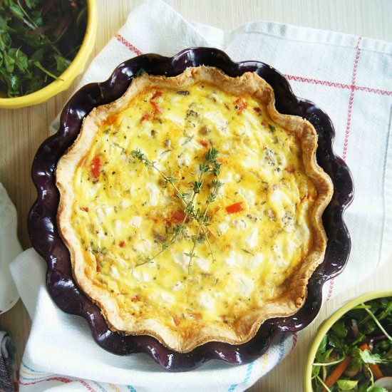 Goat Cheese & Thyme Quiche