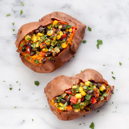 Loaded Southwestern Sweet Potatoes