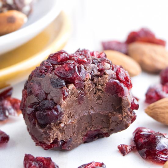 Chocolate Cranberry Truffles