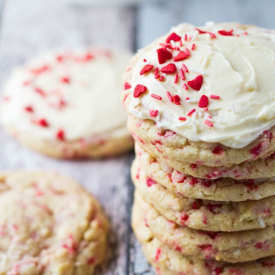 Frosted Funfetti Cookies