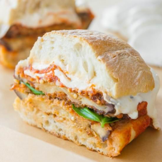 Eggplant Parmesan Sandwiches