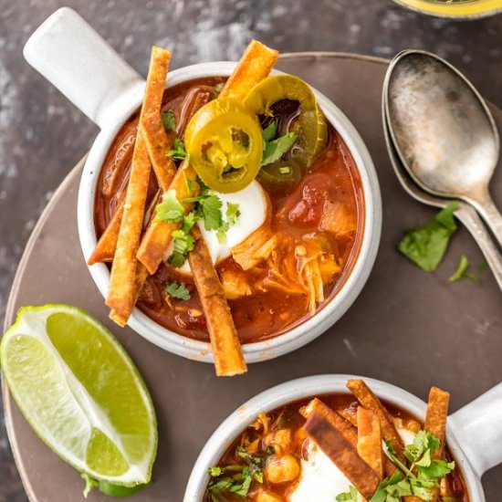 Slow Cooker Chicken Tortilla Soup