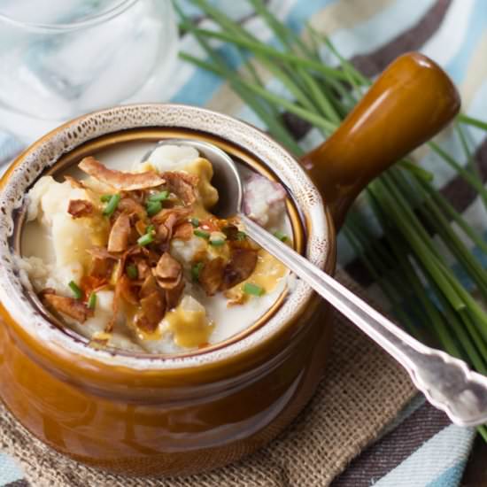 Loaded Vegan Potato Soup