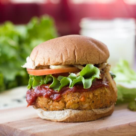 Vegan Meatloaf Burgers