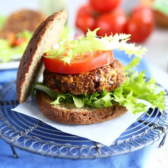 GF Linseed Sweet Potato Burgers