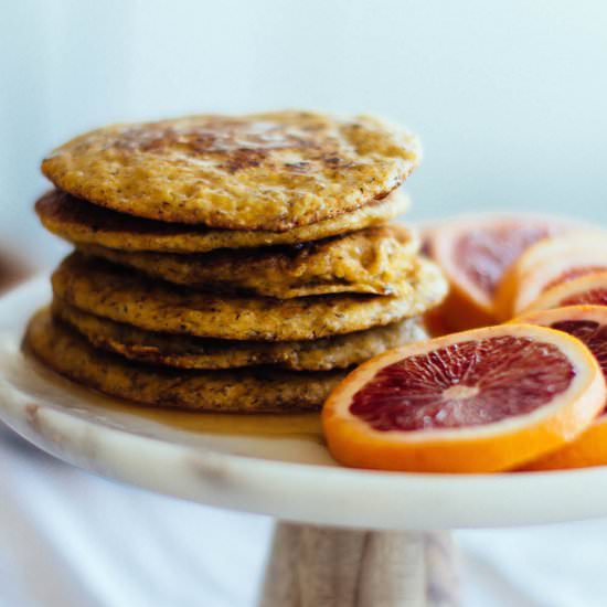 Citrus Olive Oil Polenta Pancakes