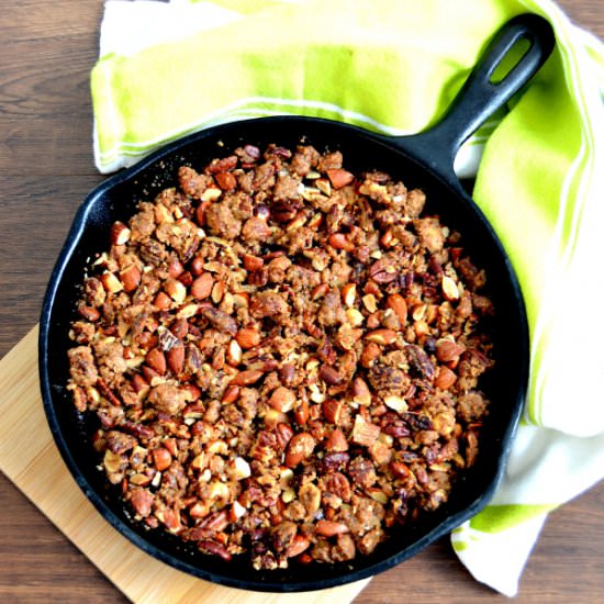 Crunchy Pecan, Pear and Chocolate Crumble