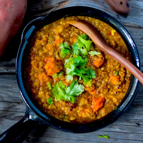 Sweet Potato Lentil Dal