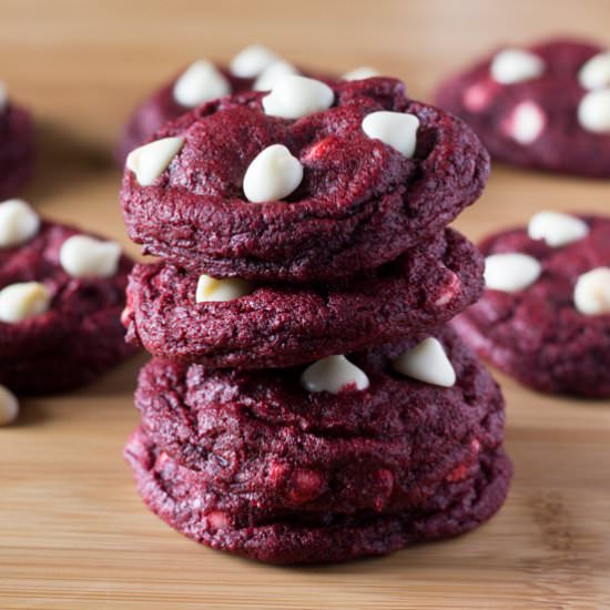 Red Velvet Chocolate Chip Cookies