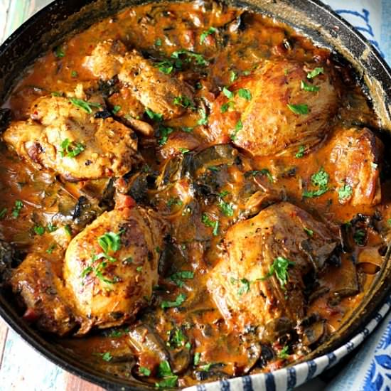 Skinny Chicken & Tomato Cream Sauce