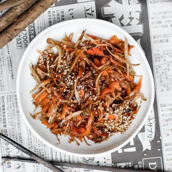 Japanese Burdock & Carrot Stir Fry