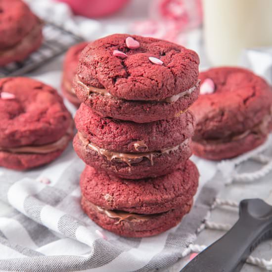 Red Velvet Sandwich Cookies