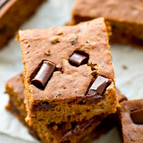Healthy Chocolate Banana Snack Cake