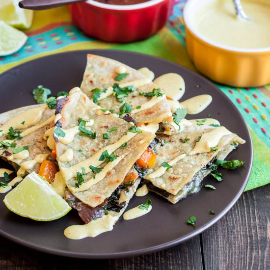 Curry Kale Quesadillas