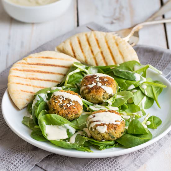 Falafel Salad with Tahini Dressing