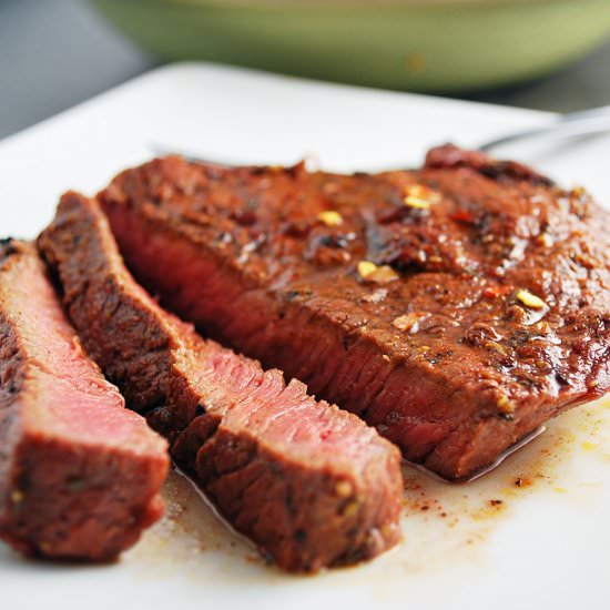 Red Chile-Coriander Steaks
