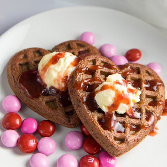 Chocolate Strawberry Dessert Waffle