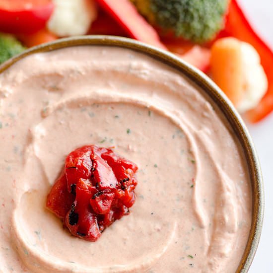 Roasted Red Pepper Ranch Dip