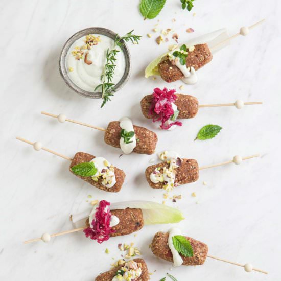 Raw Vegan Kofta with Minted Yoghurt
