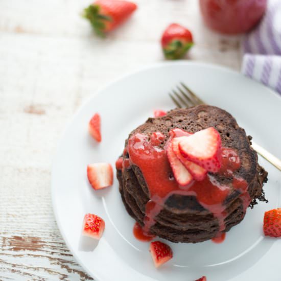 One-Bowl Chocolate Pancakes