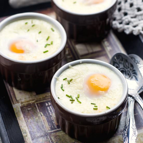 Barely Buttery Baked Eggs