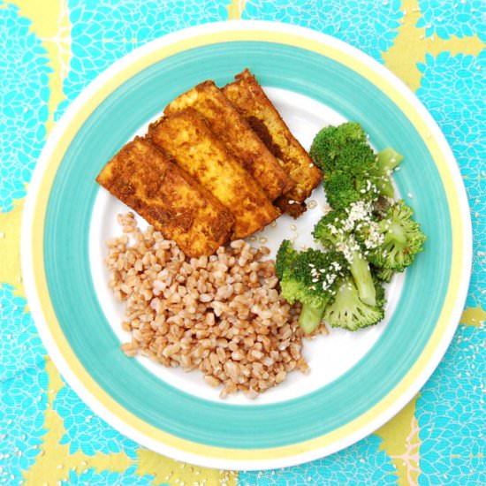 Curry Tofu with Broccoli
