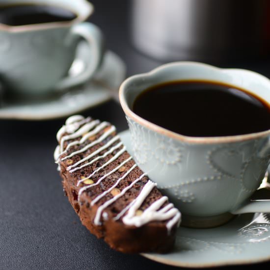 Chocolate Pistachio Biscotti