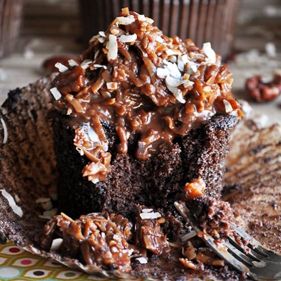 German Chocolate Cupcakes