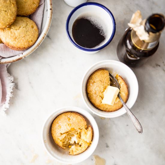 Creamed Cornbread w/ Jalapeño Honey