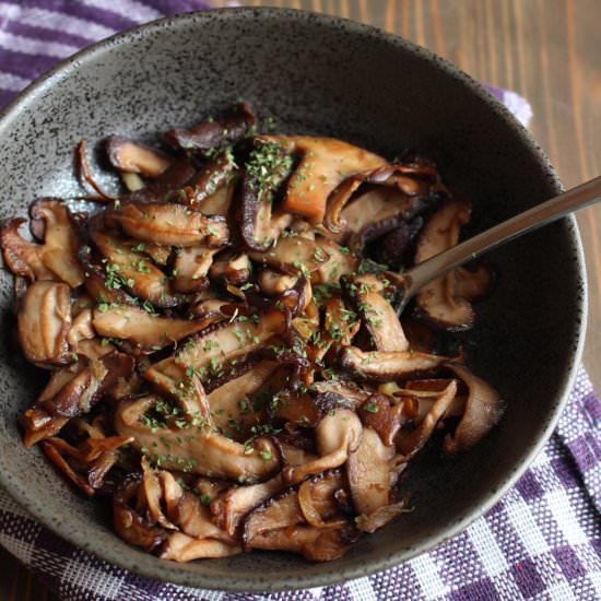 Soy Sauce Garlic Butter Mushrooms