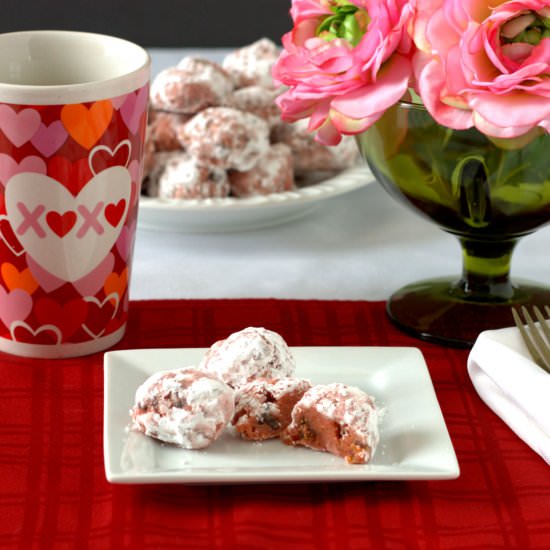 Valentine Brandy Ball Cookies