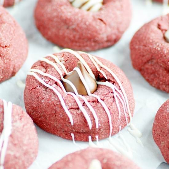 Red Velvet Blossom Cookies