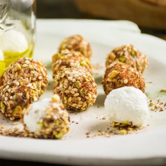 Dukkah Encrusted Labneh Balls