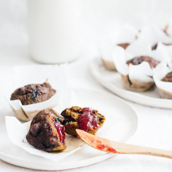 Beet Blueberry Muffins