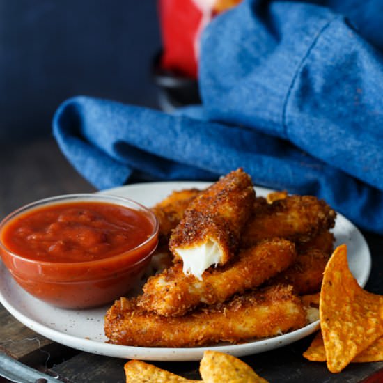 Doritos Crusted Mozzarella Sticks