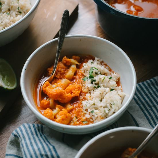 Thai Ginger Cauliflower Curry