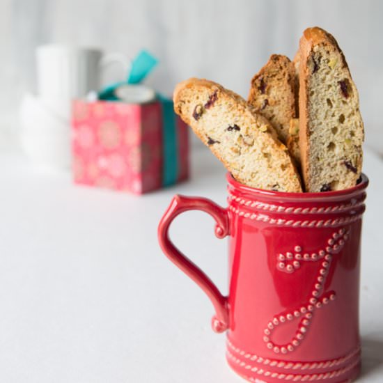 Cranberry Pistachios Biscotti