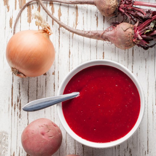 Immune Boosting Potato Beet Soup