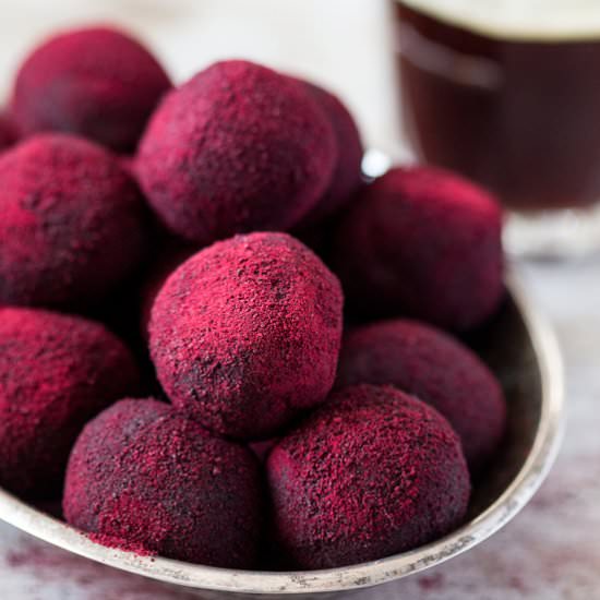 Valentine’s amaretto truffles