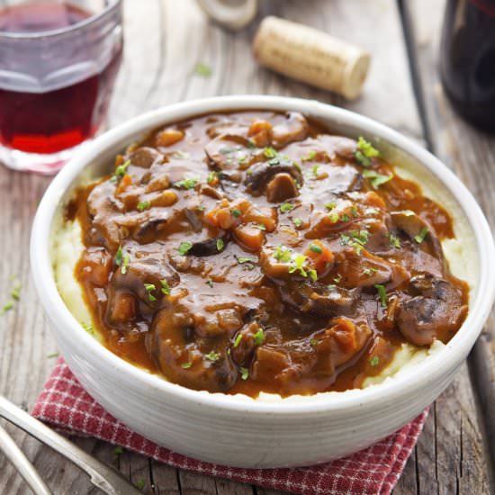 Mushroom Bourguignon