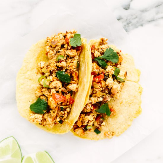 Vegan Migas Tacos
