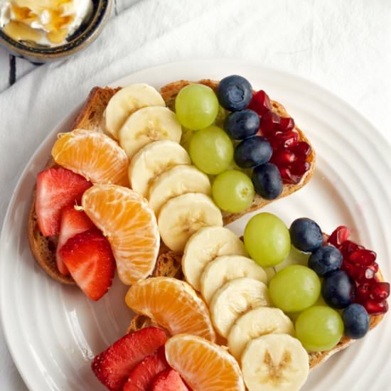 Rainbow toast