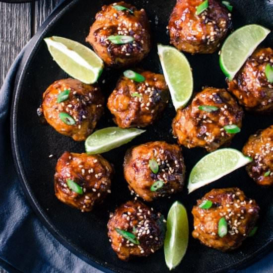 Asian BBQ Chicken Meatballs