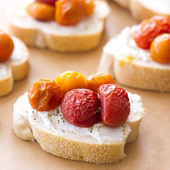 Roasted Tomato & Ricotta Bruschetta