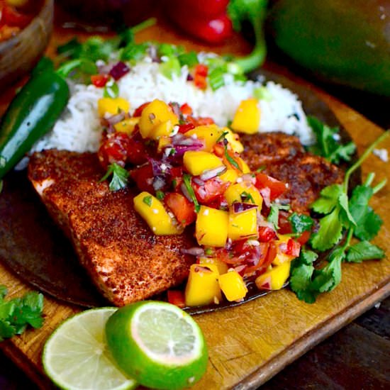 Spicy Salmon with Mango Salsa