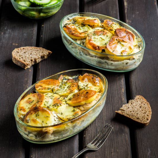 Chicken and Tarragon Gratin