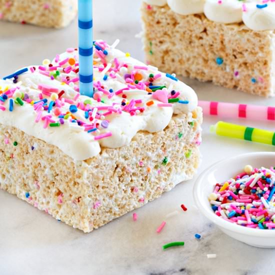 Birthday Marshmallow Cereal Treats