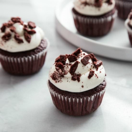 Red Velvet Oreo Cupcakes
