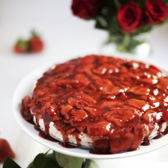 Peppered Strawberry Cheesecake